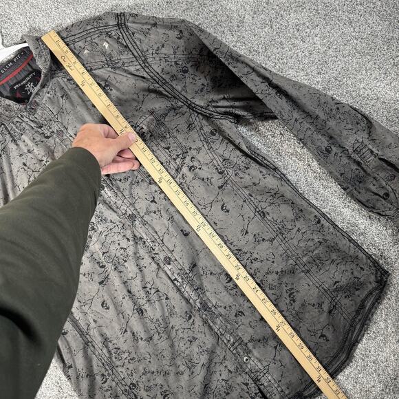 Tranquility Mayhem Shirt XL Western Studded Moto Punk Rockstar Grunge Goth Edgy - Picture 2 of 16